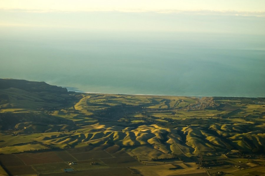 Вид с воздуха на Новую Зеландию